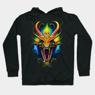 Roaring Dragon Head - Mythical and Fierce Design Hoodie